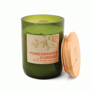 EG04EUEco Green Recycled Glass Candle Paddywax 226g - Pomegranate and Currant
